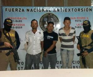 Tres presuntos extorsionadores capturados por la FNA en Comayagüela.