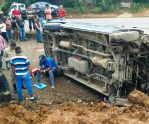 Afortunadamente el accidente no dejó víctimas mortales. (Foto: El Heraldo Honduras/ Noticias Honduras hoy)