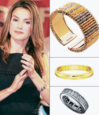 Diamantes y oro blanco en el joyero de Letizia