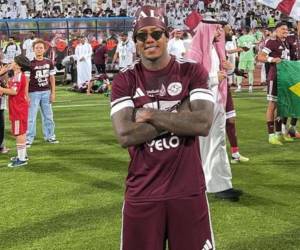 Romell Quioto llegó en enero a Al Faisaly y ya logró el ascenso.