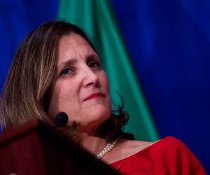 La canciller Chrystia Freeland. Foto AFP