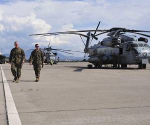 Los miembros de la Marina de Estados Unidos llegaron a Palmerola el pasado 2 de junio.