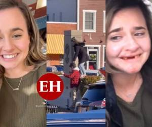 Luego del accidente Autumn Cathey tuvo que acudir de emergencia a un dentista. FOTOS: Capturas Twitter