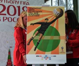 El mítico ex portero soviético Lev Yashin es la principal imágen del póster del Mundial de Rusia 2018. Foto: Agencia AFP