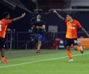 Con goles de los brasileños Junior Moraes, Taison, Alan Patrick y Dodo los mineros golearon 4-1 al equipo suizo. Foto: AFP