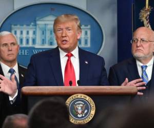 US President Donald Trump speaks during a press conference on the COVID-19, coronavirus, outbreak at the White House in Washington, DC on February 29, 2020. - The number of novel coronavirus cases in the world rose to 85,919, including 2,941 deaths, across 61 countries and territories by 1700 GMT on Saturday, according to a report gathered by AFP from official sources. (Photo by Roberto SCHMIDT / AFP)