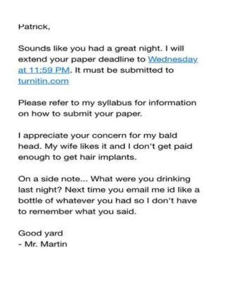 La genial respuesta de un profesor