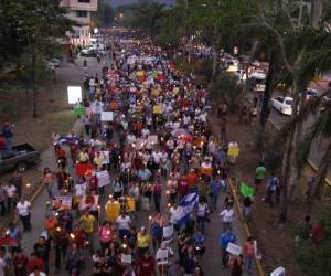 Marcha en San Pedro Sula.
