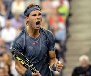 Rafa Nadal celebra con mucha euforia su victoria.