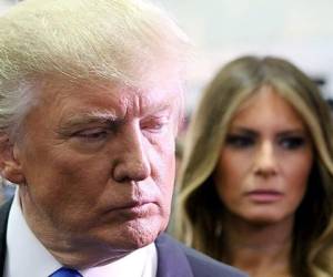 El presidente estadounidense Donald Trump Junto a su esposa Melania Trump. Foto: Rediff.com.
