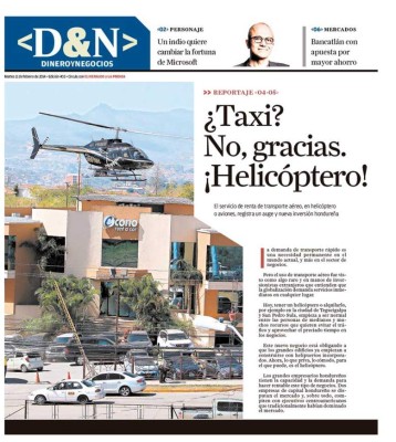 ¿Taxi? No, gracias. ¡Helicóptero!