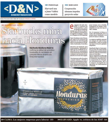 Starbucks mira hacia Honduras