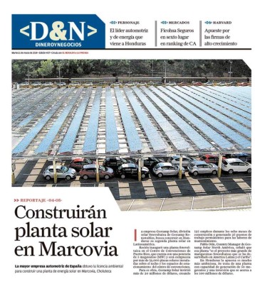 Construirán planta solar en Marcovia