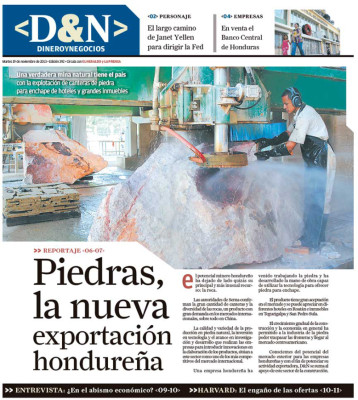 Piedras, la nueva exportación hondureña