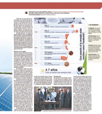 Construirán planta solar en Marcovia