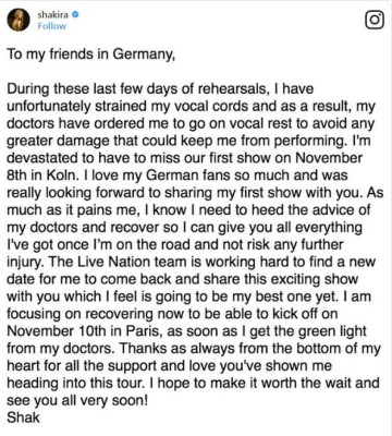 ¡Alarma! Shakira cancela repentinamente su gira 'El Dorado' ¿Qué le pasó?
