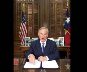 Greg Abbott, gobernador del estado de Texas, Estados Unidos.