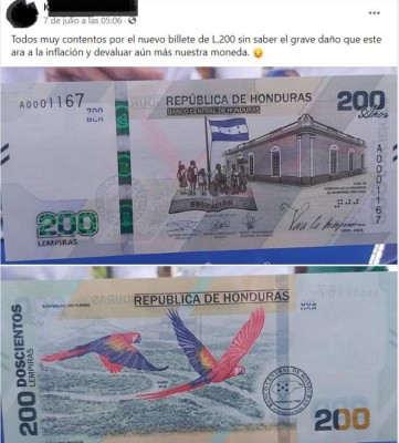 ¿El nuevo billete de 200 lempiras disparará la inflación en Honduras?&nbsp;&nbsp;