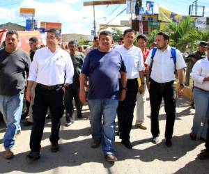 El presidente Juan Orlando Hernández visitó este lunes la ciudad de Juticalpa.