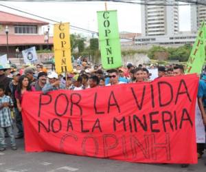 Protesta contra la minería en Honduras. (FOTOS: David Romero)