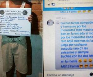 Este es el mensaje que se les halló en su teléfono a los presuntos 'banderas' de la MS-13.
