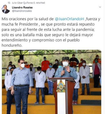 Funcionarios, correligionarios y amigos muestran su apoyo a JOH