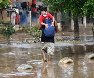 El Valle de Sula ha sufrido las consecuencias de las lluvias dejadas por las tormentas tropicales Eta e Iota. Foto: Agencia AFP.