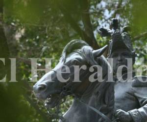 Estatua de Francisco Morazán en la Plaza Central de Tegucigalpa.