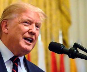 El presidente de los Estados Unidos, Donald Trump, hace declaraciones en la recepción del Mes de la Herencia Hispana en la Casa Blanca en Washington, DC, el 27 de septiembre de 2019. / AFP / JIM WATSON