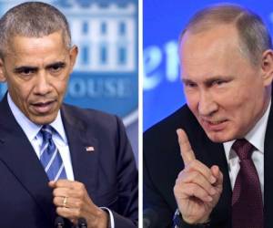 El presidente estadounidense Barack Obama y su homólogo de Rusia, Vladimir Putin, han sostenido varios roces por el desarrollo de las elecciones presidenciales y una supuesta interferencia de los servicios rusos, foto: AFP.