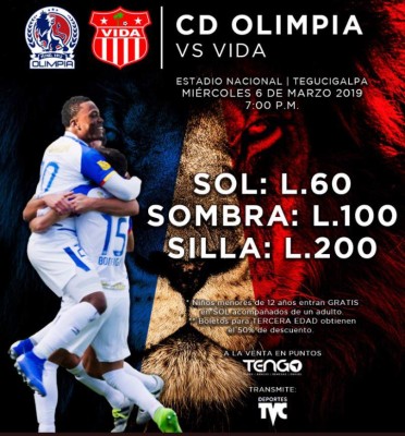 Olimpia define precios de las entradas para el duelo ante el Vida en estadio Nacional