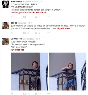Fanáticas de One Direction saturan la red con #GoodbyeModest
