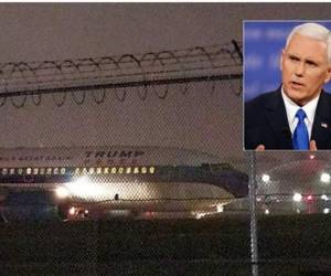 El avión donde se trasladaba el precandidato a la vicepresidencia norteamericana se salió de la pista en el aeropuerto de New York. (Foto: Redes)
