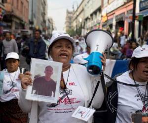 Caravana de madres centroamericanas en el Distrito Federal. (Fotos: AP)