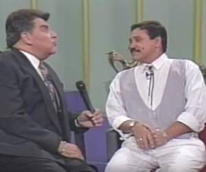 El cantante hondureño Pilo Tejeda junto al chileno Mario Kreutzberger, mejor conocido como Don Francisco.