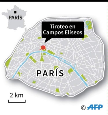 Un policía muerto y otro herido en tiroteo en Campos Elíseos de París &nbsp;