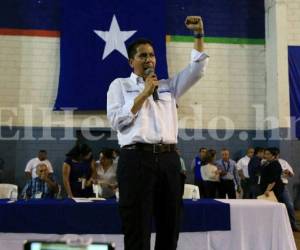 Somos un partido fuerte, comprometido con las causas nobles de nuestros pueblos, dijo Reinaldo Sánchez al asumir como presidente del Comite Central (Foto: Marvin Salgado/ El Heraldo Honduras/ Noticias de Honduras)