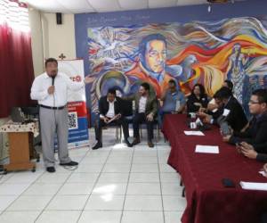 Miembros de la Asociación para una Sociedad más Justa (ASJ) presentando el informe de los resultados de las audiencias públicas. (Fotos: Marvin Salgado)