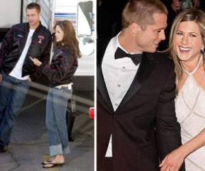 La infidelidad más conocida: Casi de forma pública, Brad Pitt dejó a Jennifer Aniston por Angelina Jolie tras conocerse en el estudio de grabación.