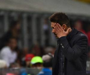 Luego de la derrota que sufrió el Atlético de Madrid, el 'Cholo' Simeone reconoció el esfuerzo del equipo que cayó por segunda ocasión en una final de la Champions, foto: AFP.