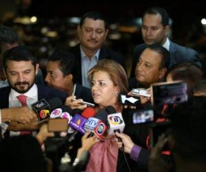 La diputada anunció la noche de este miércoles que regresa a las filas del partido Liberal, foto: Marvin Salgado.