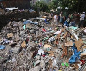 La casa que resultó destruida en su totalidad pertenece a Marta Hernández, una anciana de 56 años, foto: Johny Magallanes / EL HERALDO.
