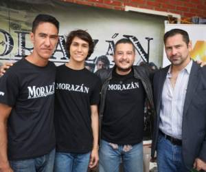 Los actores Elmer Cabrera, Julián Bahara, Gabriel Ochoa y Norman Mejía.