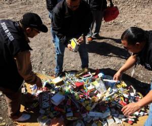 Los productos explosivos son quemados en lugares solitarios y bajo la supervisión de las autoridades municipales. Foto: Johny Magallanes/EL HERALDO.