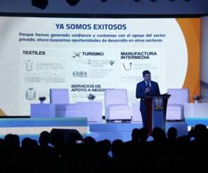El lanzamiento oficial del plan, denominado Programa Nacional de Desarrollo Económico Honduras 20/20, fue realizado por el presidente Juan Orlando Hernández. (Foto: Marvin Salgado).