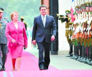 Michelle Bachelet sostendrá una reunión con el presidente Juan Orlando Hernández.