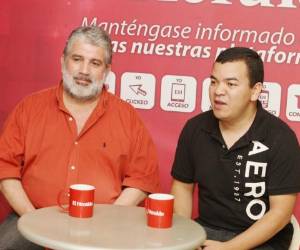 Jorge Osorto charla con el periodista Gustavo Banegas (Foto: EL HERALDO)