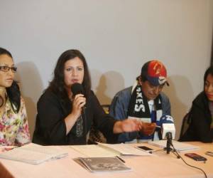 Amnistía Internacional brindó una conferencia de prensa junto a miembros del Copinh y los hijos de Berta Cáceres en una visita en Honduras (Foto:Efraín Salgado).