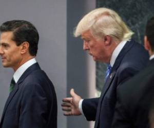 El presidente de México, Enrique Peña Nieto y el mandatario de Estados Unidos, Donald Trump.