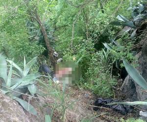 El cadáver fue arrojado entre una maleza cerca de Toncontín.
